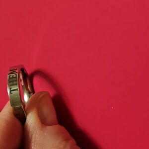 Size 9 silvery metal ring "Let Them" moto
